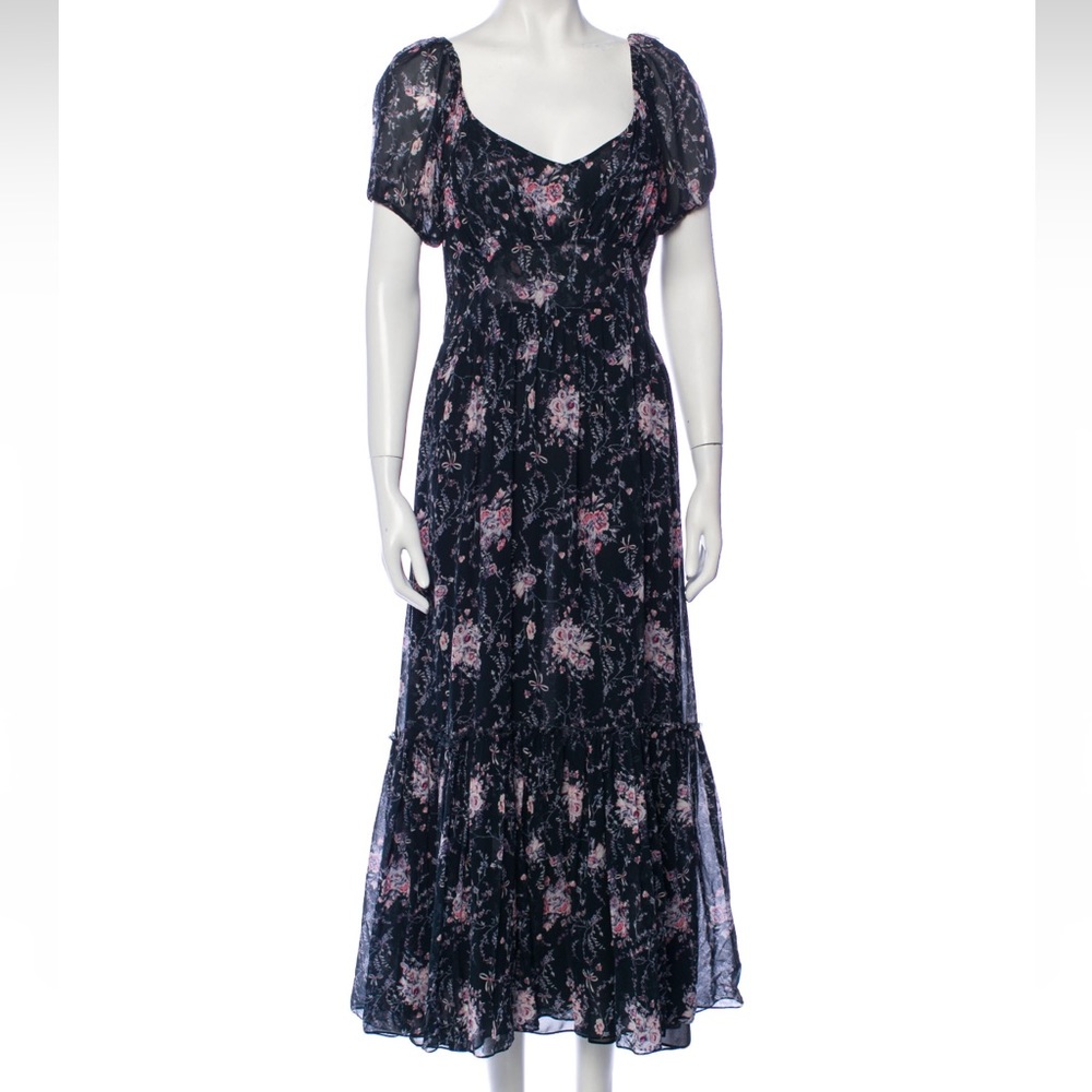 LoveShackFancy Silk Long Dress - Size 6